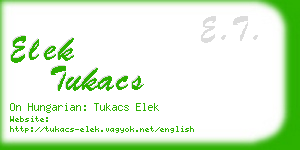 elek tukacs business card